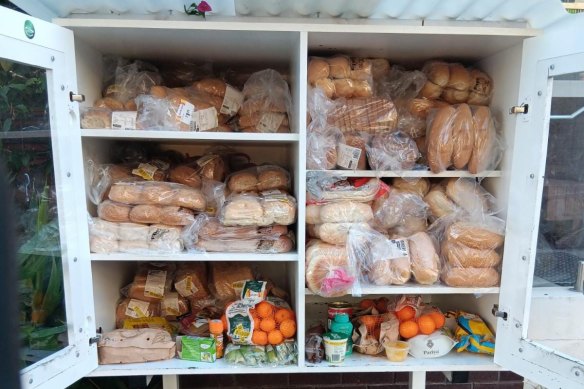 The street pantry outside the Brunswick Hotel in New Farm’s Brunswick Street.