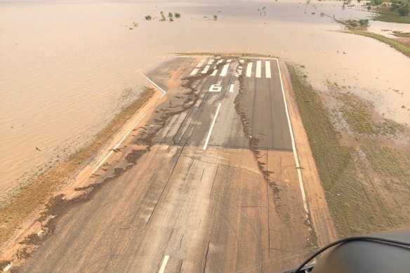 An aerial view of the flooding that hit WA.