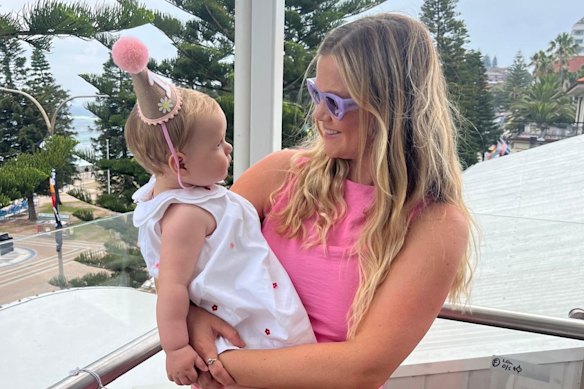 Leah Stewart, pictured with her daughter, was attacked by a great white shark at Coogee earlier in June.