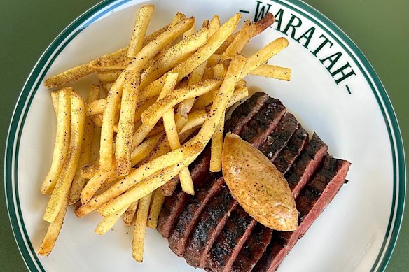 The Waratah's steak frites with Davidson plum butter.