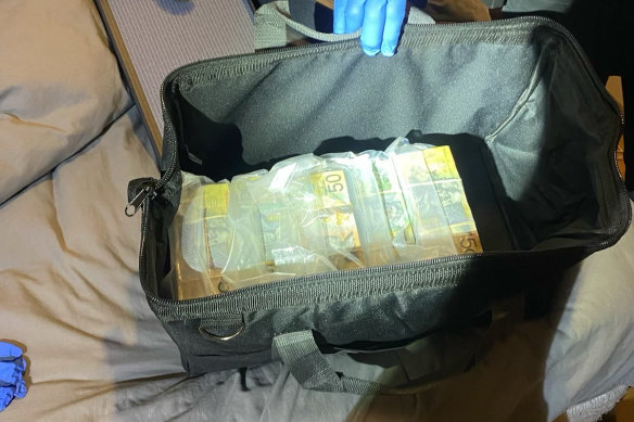 More than $3.6m in cash was discovered inside his bedroom. 