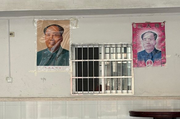 Portraits of Mao Zedong are a common sight in the homes of elderly residents in rural China.