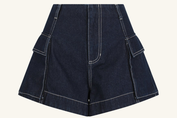 ‘Jorts’ – minus the hemline chaos: Shona Joy’s “Jacques” patch-pocket shorts.