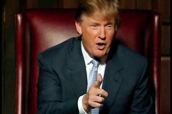 Trump firing a contestant in a season of The Apprentice.