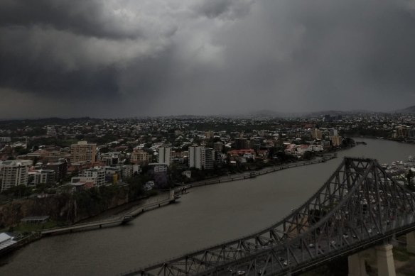 Brisbane was among several areas hit by storms on Wednesday afternoon. 