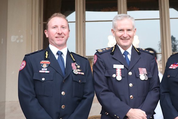 NSW Ambulance assistant commissioner Cameron Edgar and commissioner Dominic Morgan. 