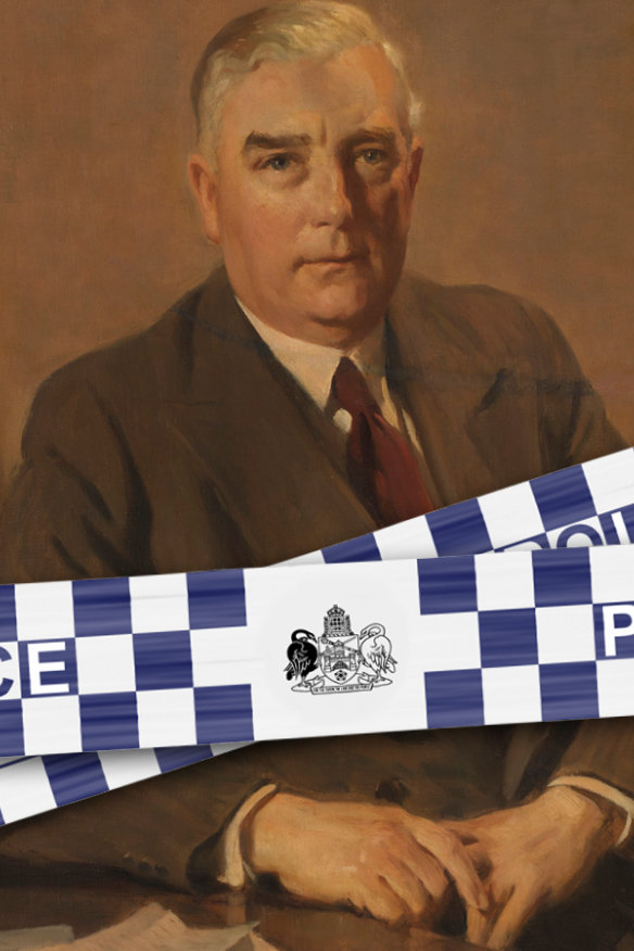 Who hated Robert Menzies enough to take a knife to his official portrait?