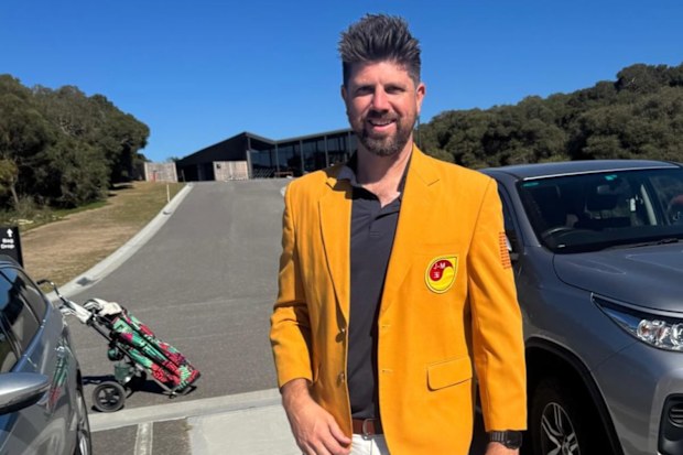 Andy Lee’s long-time friend Michael “Horgs” Hogan MC’d the wedding reception alongside Hamish Blake