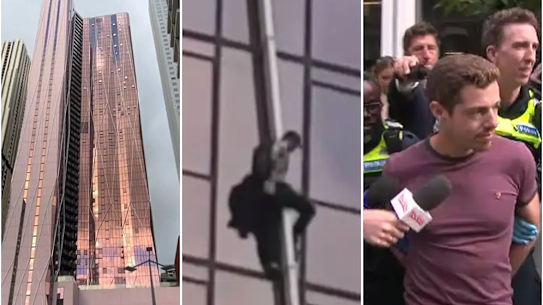 Melbourne CBD high-rise climber detained by Victoria Police Tuesday 6/2/24