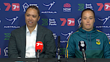 Jillaroos coach Jessica Skinner and captain Isabelle Kelly.