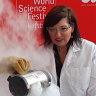 Queensland science minister Leeanne Enoch engages in some hands-on science at the World Science Festival 2020 program launch on Sunday