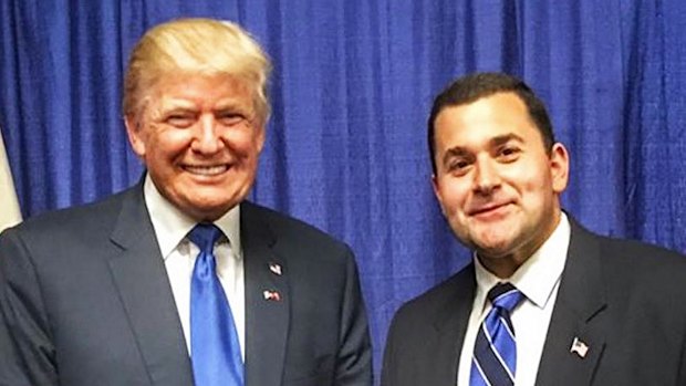 Nick Adams with US President Donald Trump.