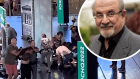 A man is arrested after the stabbing of Salman Rushdie.