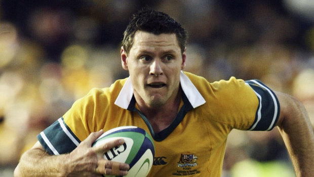 Matt Burke in action for the Wallabies at the 2003 World Cup. 