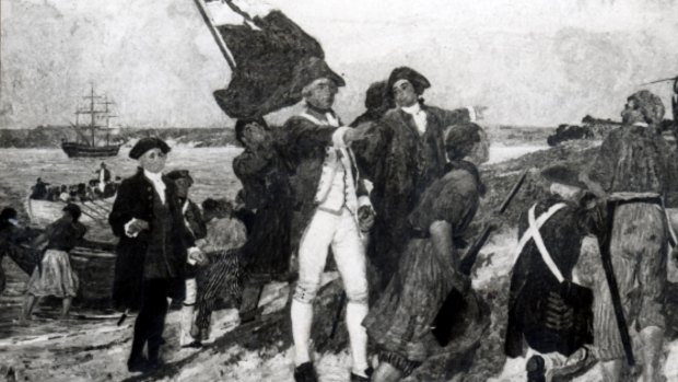 Captain James Cook's Botany Bay landing.
