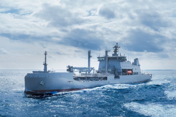 The Royal New Zealand Navy’s Aotearoa vessel.