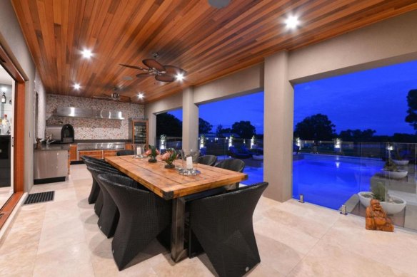 Outside there is a resort style outdoor entertaining area. 