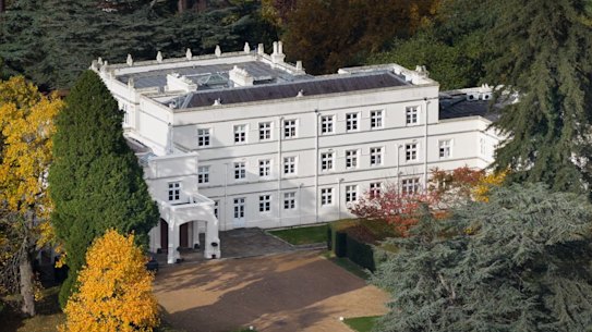 An aerial view of Prince Andrew’s home, Royal Lodge.