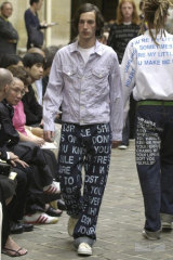 Junya Watanabe's 2002 collection included printed poems.