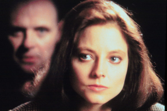 Hannibal Lecter (Anthony Hopkins) and Clarice Starling (Jodie Foster) in Silence of the Lambs.