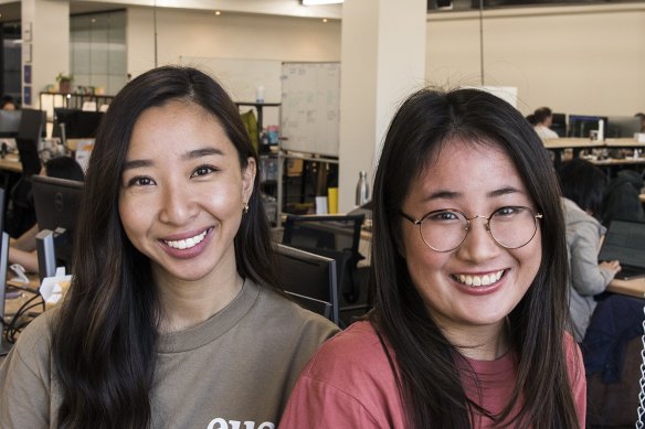 Davina Adisusila and Jenny Chu, engineers at Eucalyptus. 