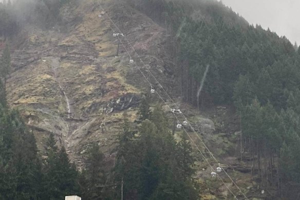 Queenstown Skyline gondola was closed on Friday due to slips and debris.