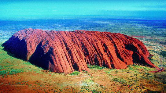 satsep21cover
TRAVELLER 
COVER STORY THE BIG ULURU CLIMBDOWN (Catherine Marshall)
supplied by Voyages indigenous tourism
pic supplied by journalist please check for reuse