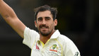 Mitchell Starc takes Ben Stokes’ wicket.