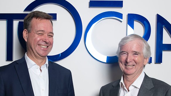 Aristocrat Leisure's chief executive Trevor Croker (left) and chairman Neil Chatfield have presided over the company's soaring stock price. 