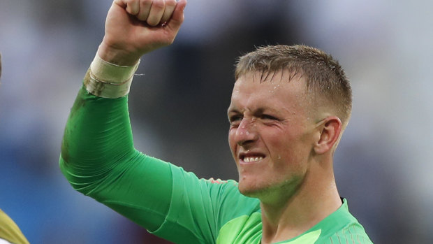 England goalkeeper Jordan Pickford came up through the lower leagues and is now with Everton.