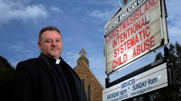 Threatened: Gosford Anglican priest, Father Rod Bower.