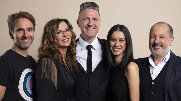 Russel Howcroft (right) with the panellists of the ABC's Gruen.