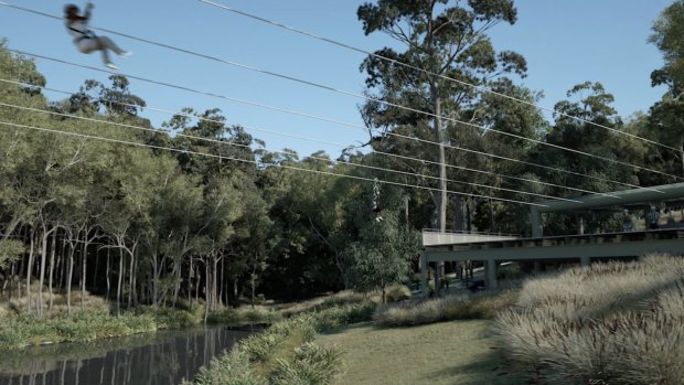 The zipline also includes a skywalk and cultural information.