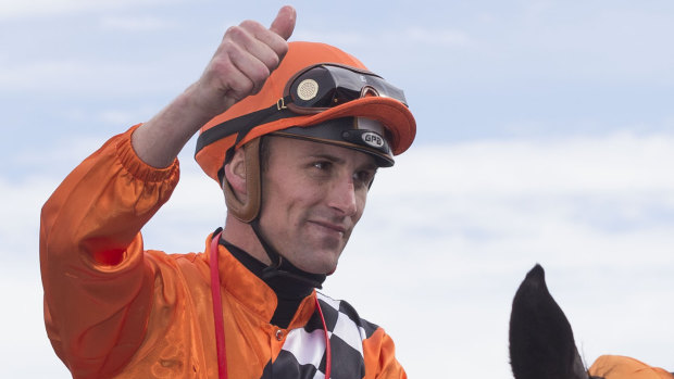 Tye Angland suffered the spinal injury after he fell from Go Beauty Go at a meeting at Sha Tin in Hong Kong.