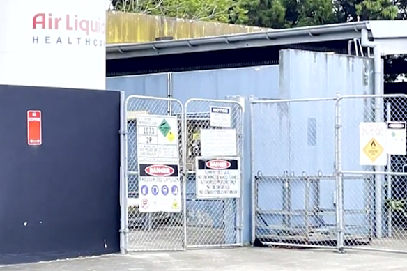 Fences guarding critical medical gases at Sutherland Hospital.