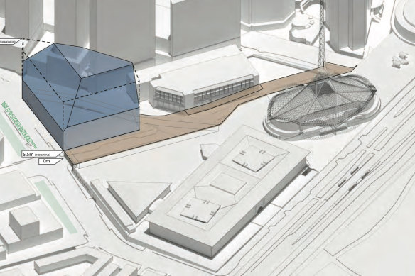 A 3D plan of the new development,  including the contemporary art gallery.