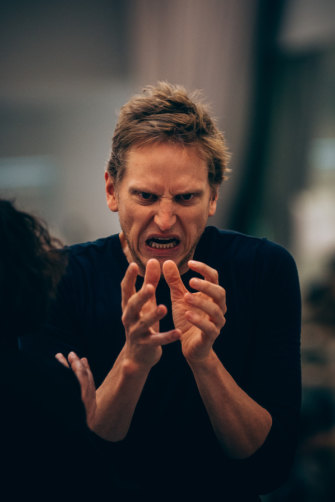 “Like a gatekeeper or a ghost”: David Hallberg during rehearsals.
