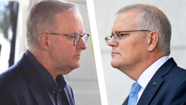 Morrison points to economy, Albanese wants change, as voters leave Coalition in Qld and WA