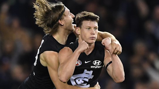 Rising star: Sam Walsh has been elevated to Carlton's leadership group.