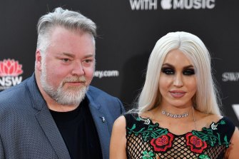 Happier times: Kyle Sandilands and Imogen Anthony at the ARIAs.