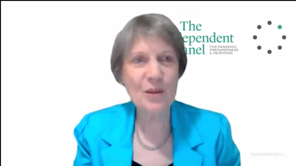 Former New Zealand prime minister Helen Clark addressing Chatham House this week.