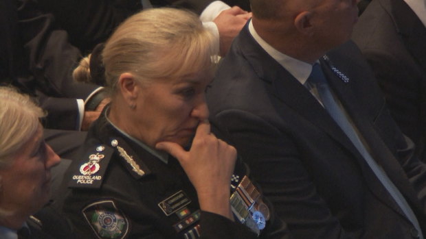 Queensland Police Commissioner Katarina Carroll at the service.