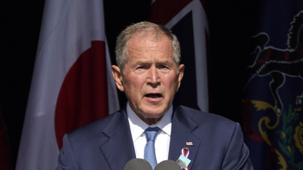 Former President George W. Bush speaks at the Flight 93 National Memorial in Shanksville, Pennsylvania. 