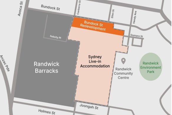 The proposed redevelopment includes two housing projects. 