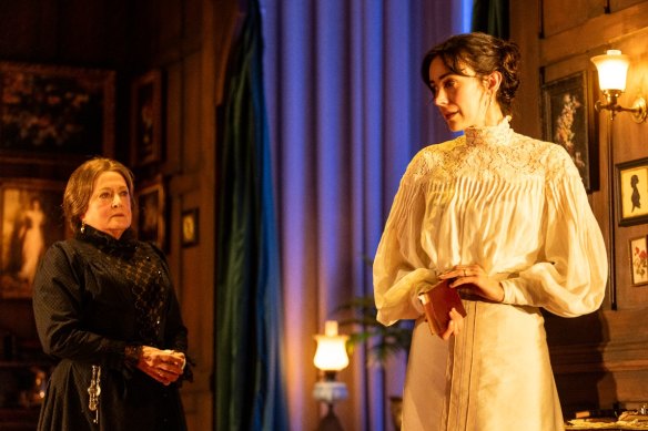 Kate Fitzpatrick (left) plays the housekeeper, who understands Bella (played by Geraldine Hakewell, right) more than she lets on.