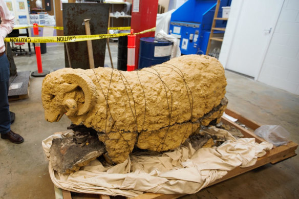 The old ram found in the basement of the AMP building.