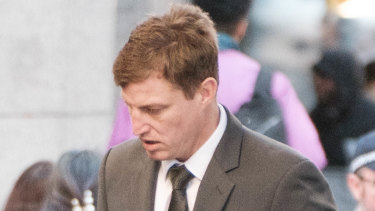 Ex-NRL player Brett Finch arriving at court on Tuesday.