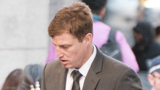 Ex-NRL player Brett Finch arriving at court on Tuesday.