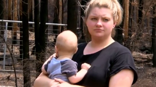 Melinda Evans with her 7-month-old baby Michael.