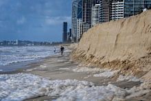 Ex-Tropical Cyclone Alfred carved great chunks out of Gold Coast beaches.
